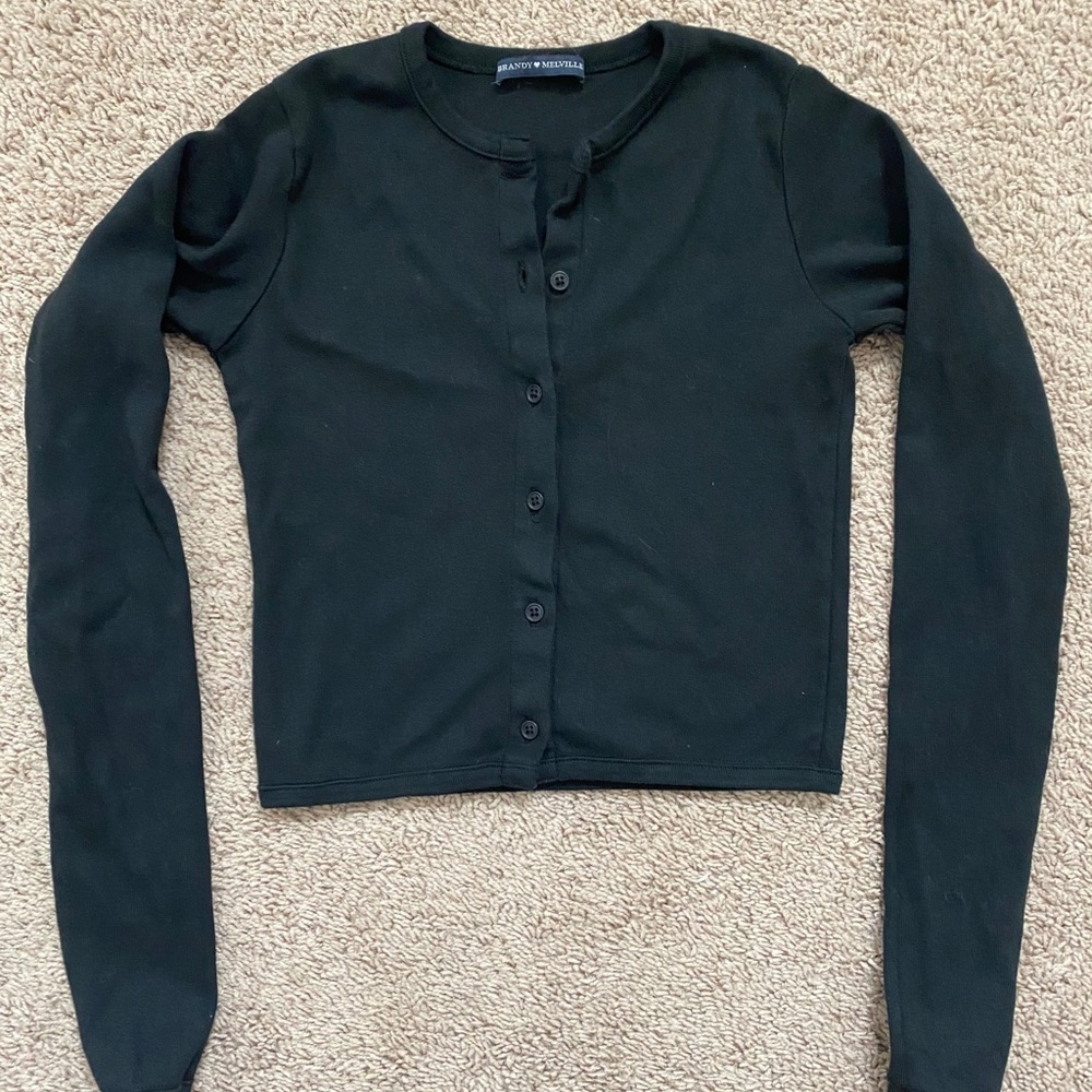 Brandy Melville cropped black sweater